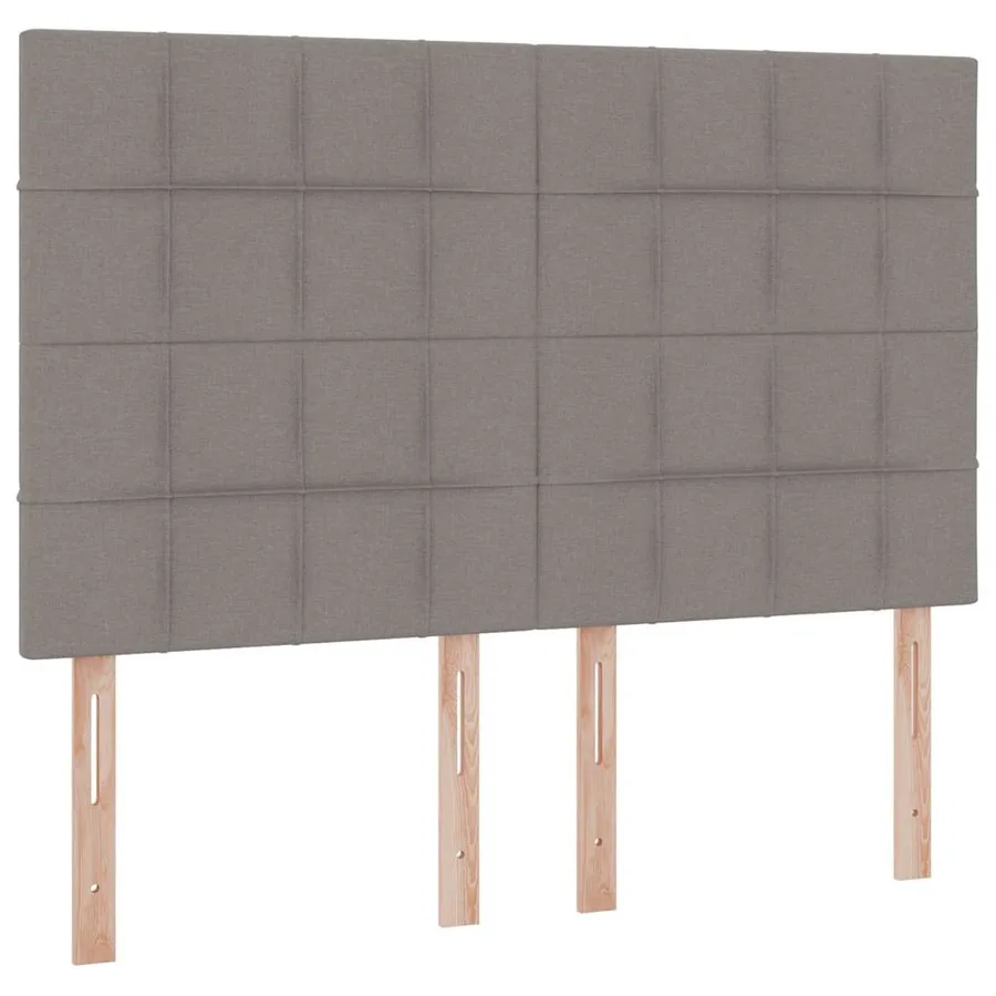 Lit de rangement LED avec matelas Taupe 140 x 200 cm Tissu - 8