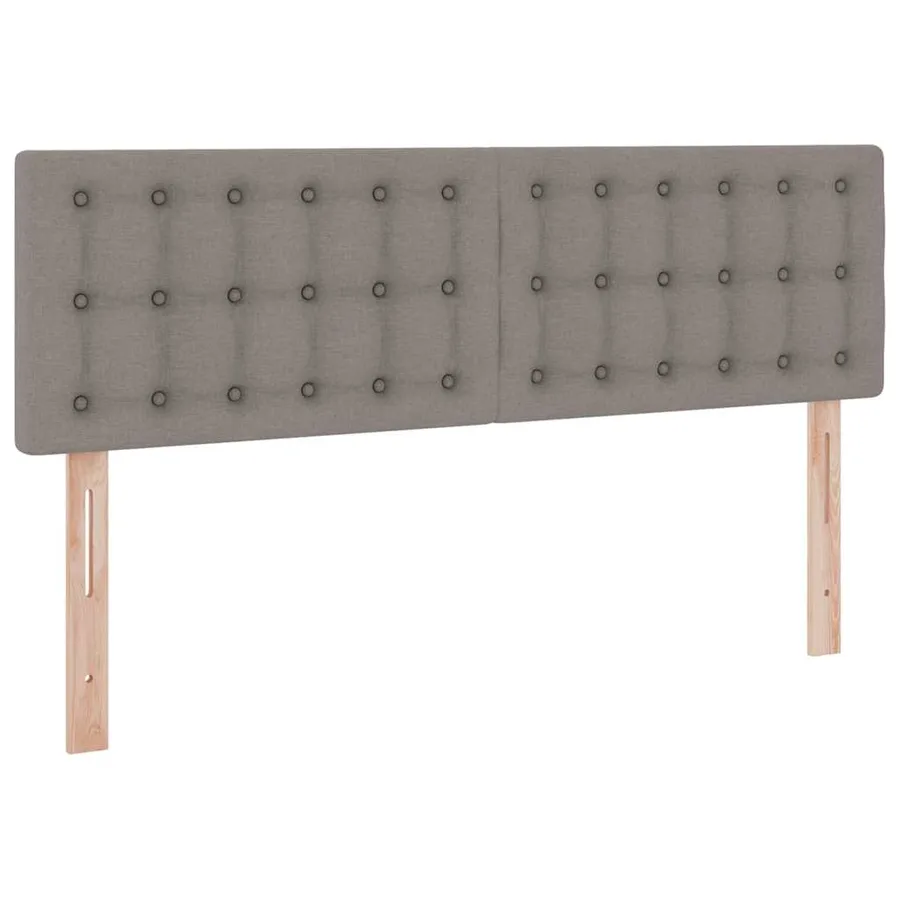 Lit de rangement LED avec matelas Taupe 140 x 200 cm Tissu - 10