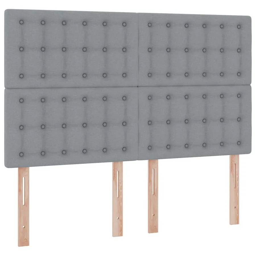 Lit avec rangement et matelas Gris clair 140 x 200 cm tissu - 9