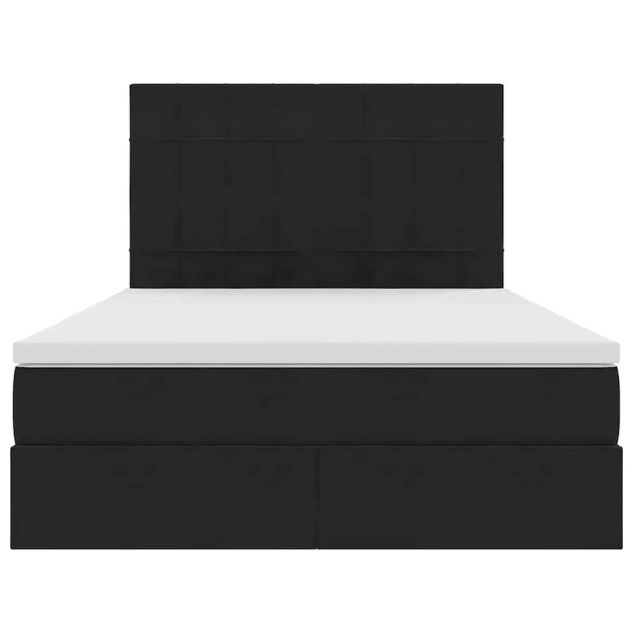 Lit avec rangement et matelas Noir 140 x 200 cm Velours - 7