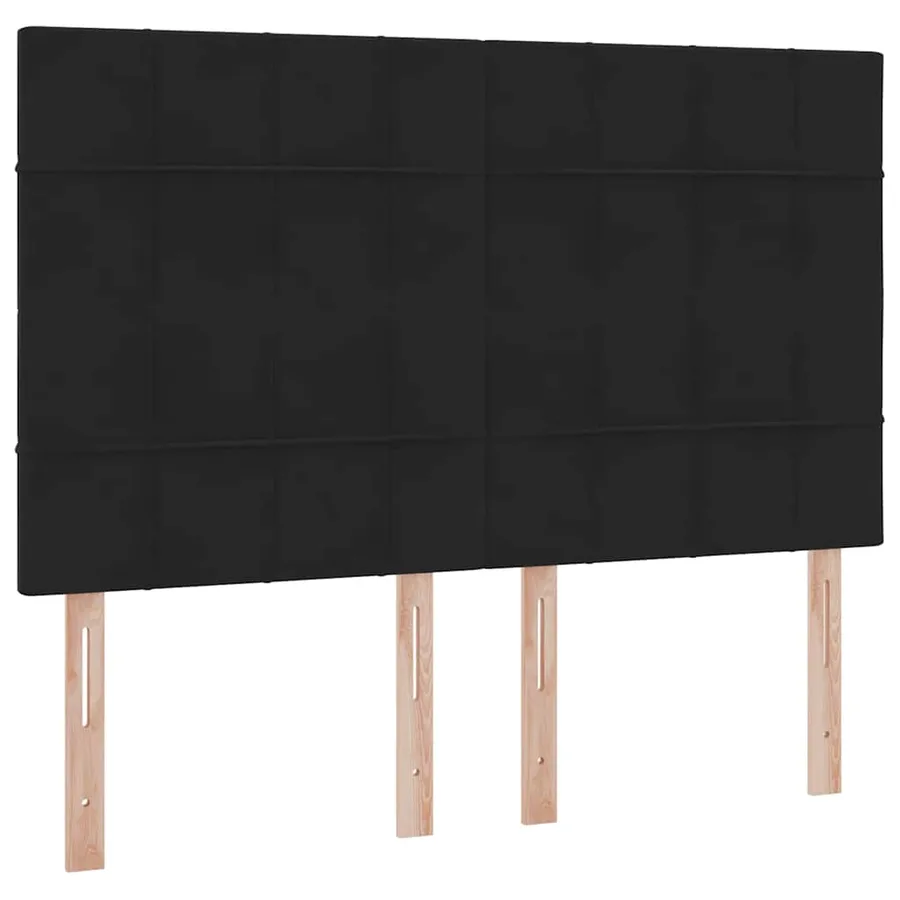 Lit avec rangement et matelas Noir 140 x 200 cm Velours - 9