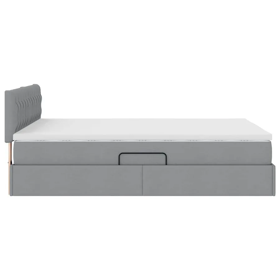 Lit avec rangement et matelas Gris clair 140 x 200 cm - 10
