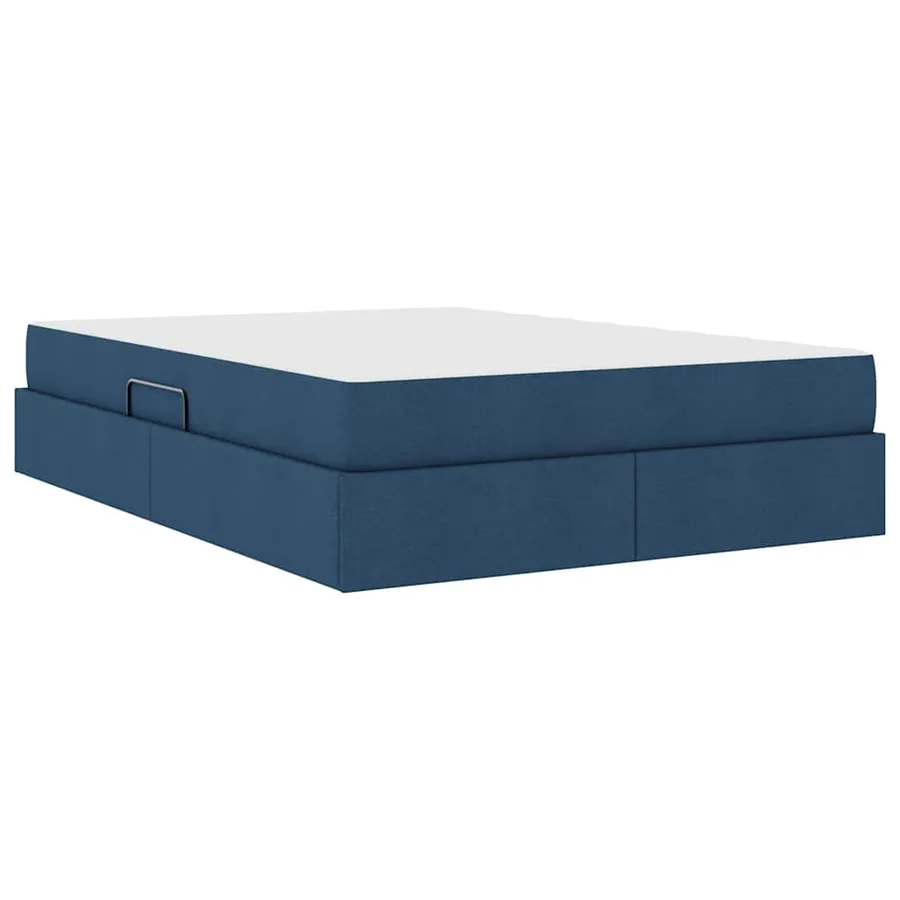 Lit avec rangement et matelas Bleu 140 x 200 cm Polyester - 5