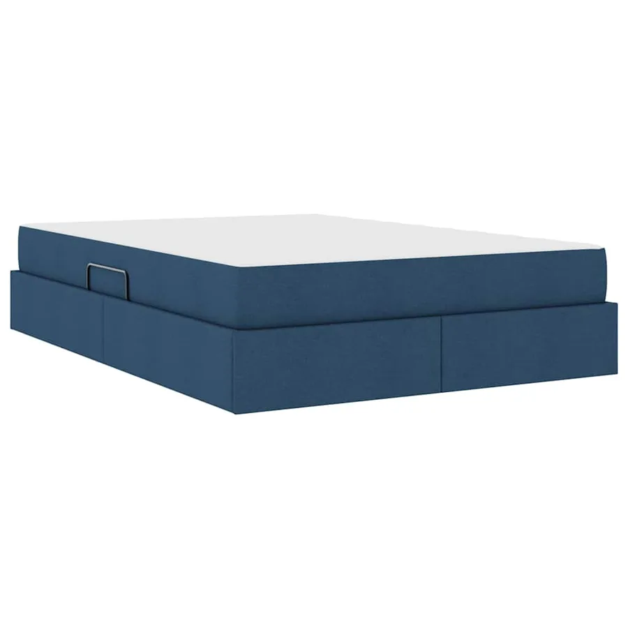 Lit avec rangement et matelas Bleu 140 x 200 cm Polyester - 8