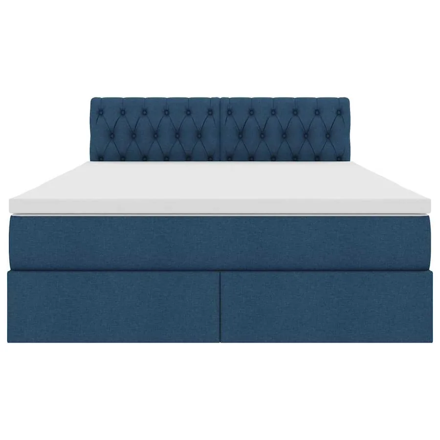 Lit avec rangement et matelas avec matelas Bleu 140 x 200 cm - 7