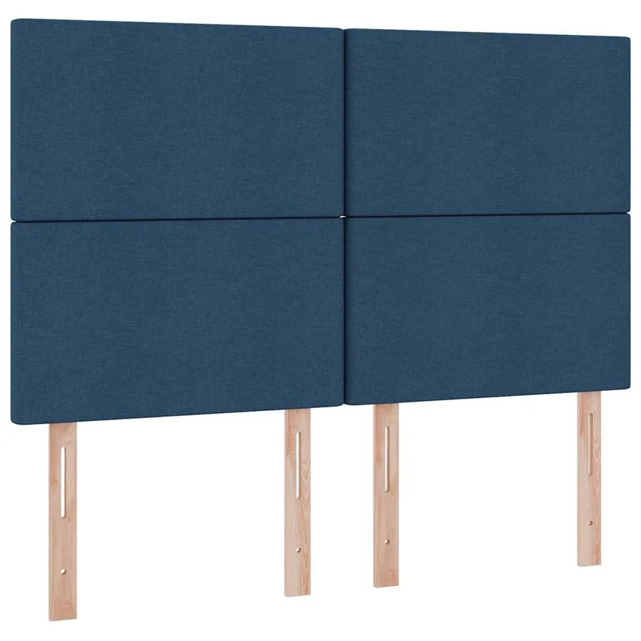 Lit avec rangement et matelas Bleu 140 x 200 cm tissu - 9