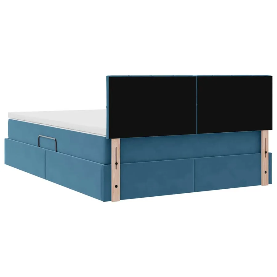 Lit de rangement LED avec matelas Bleu foncé 140 x 200 cm - 12