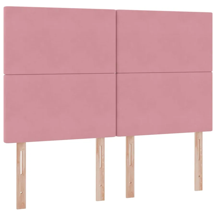 Lit avec rangement et matelas Rose 140 x 200 cm Velours - 9
