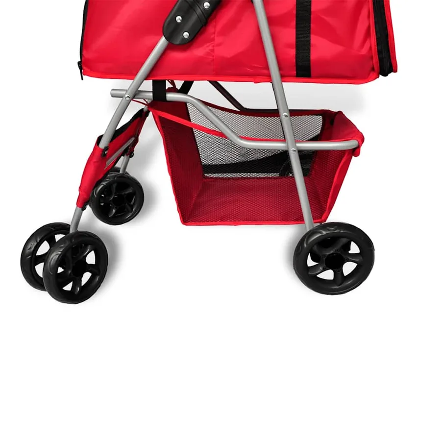 Poussette pour chiens Rouge - 7
