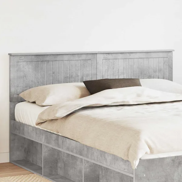 Tête de lit Gris béton Bois d'ingénierie