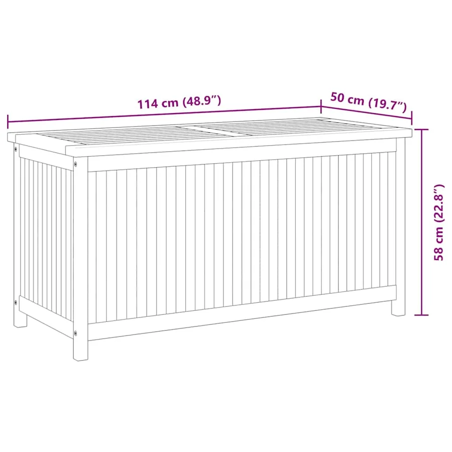 Boîte de jardin 114x50x58 cm Bois massif de teck - 10