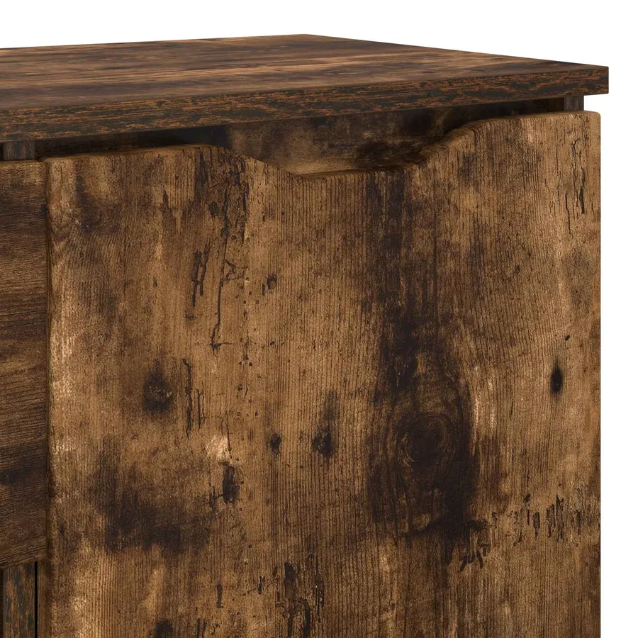Buffet avec tiroir Chêne fumé 100 x 30 x 65,6 Bois d'ingénierie - 11