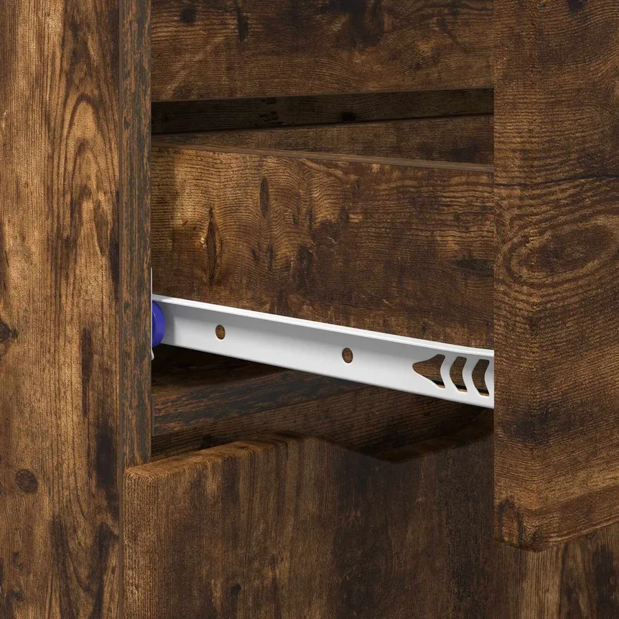 Buffet avec tiroir Chêne fumé 100 x 30 x 65,6 Bois d'ingénierie - 8