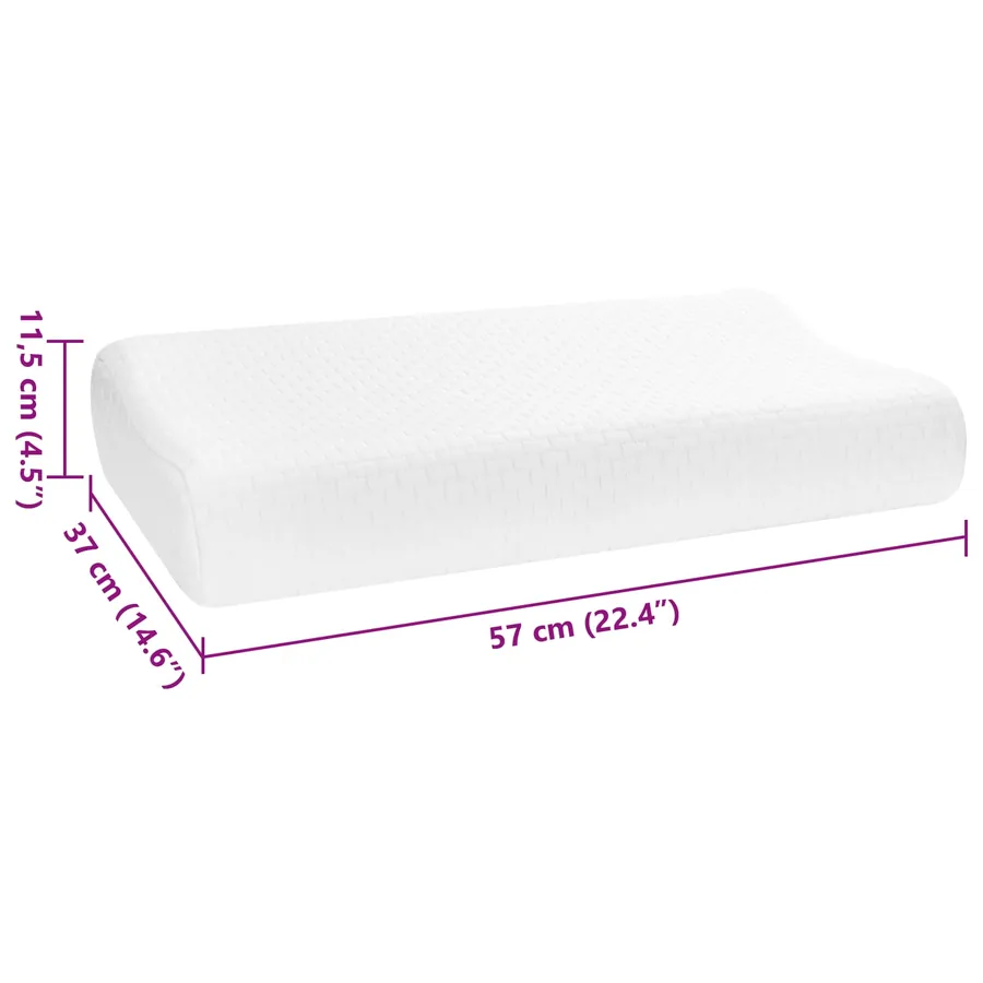Coussin de sommeil Uni Blanc 57 x 37 x 11,5 cm - 10