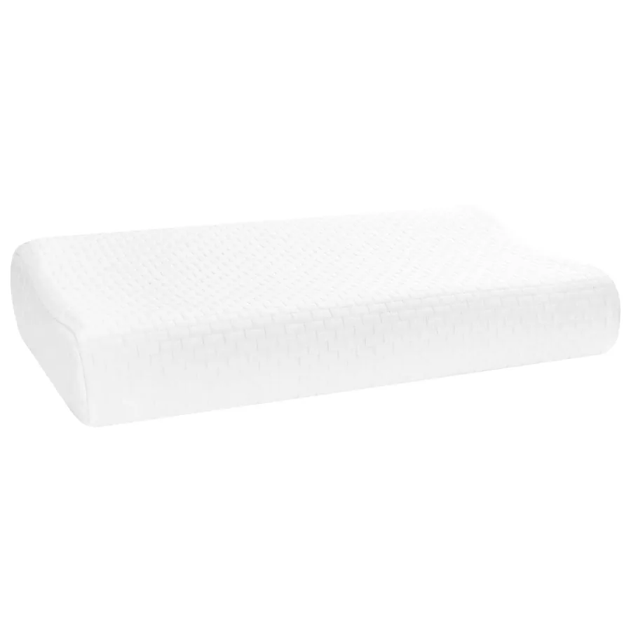 Coussin de sommeil Uni Blanc 57 x 37 x 11,5 cm - 2