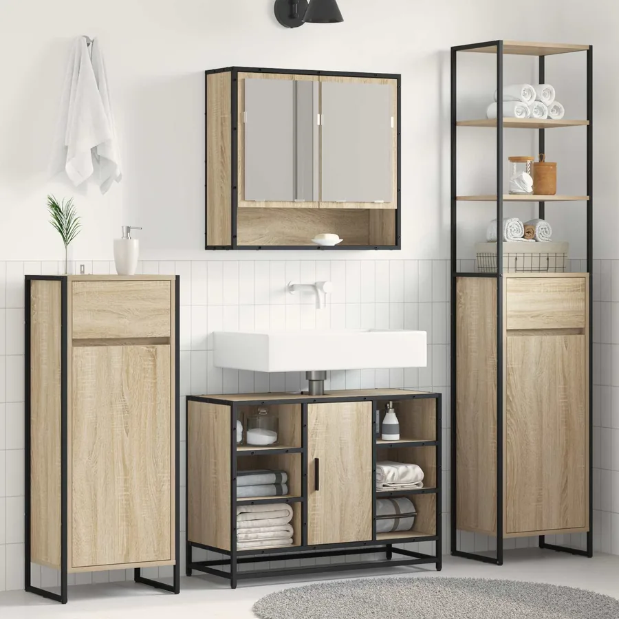 Cabinet de salle de bain avec tiroir Sonoma 40 x 30 x 180 cm