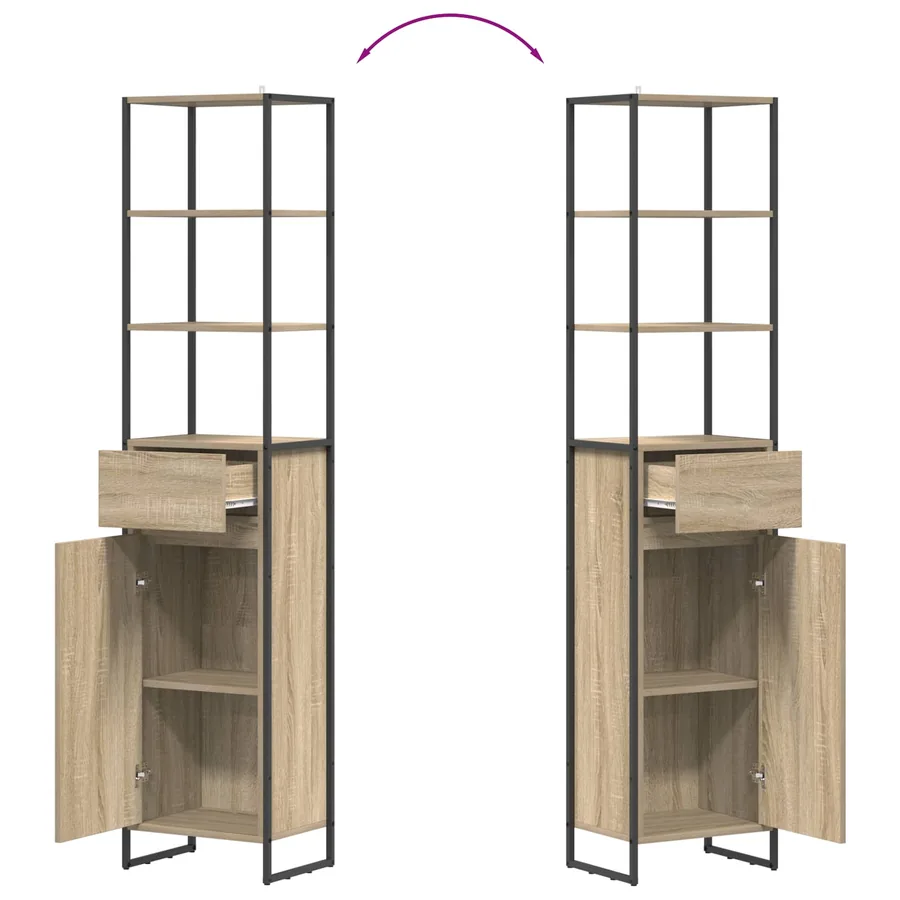 Cabinet de salle de bain avec tiroir Sonoma 40 x 30 x 180 cm - 10