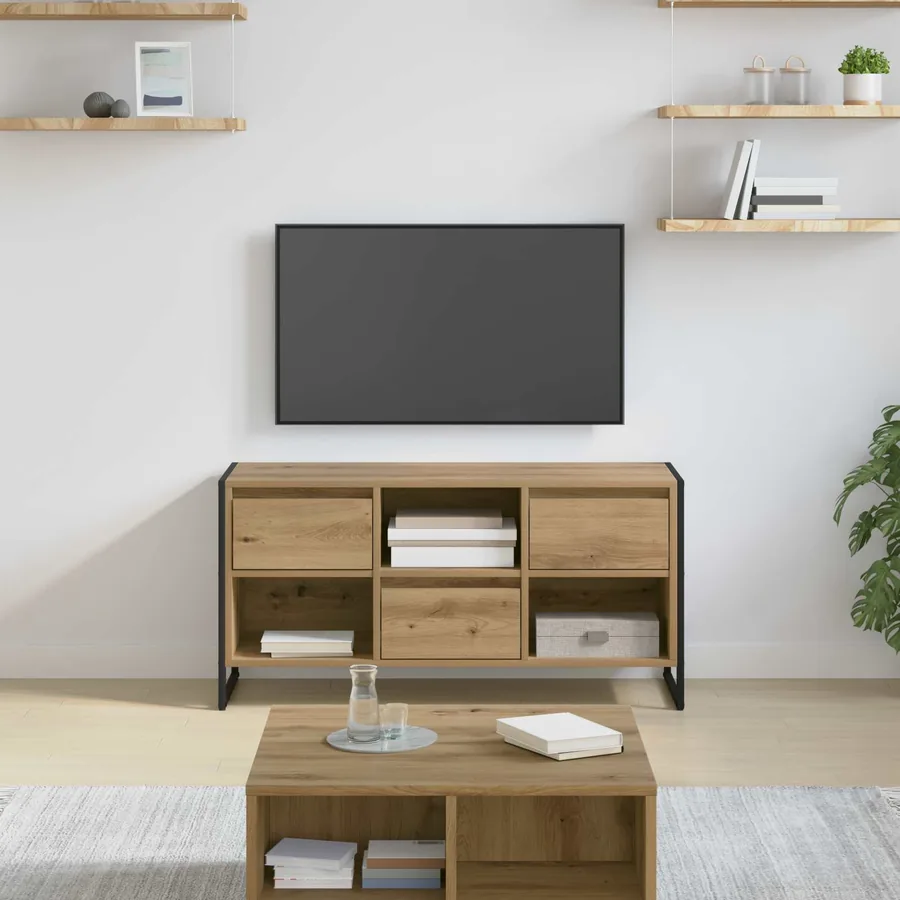 Meuble TV 100 x 36 x 49,5 cm Chêne artisan Bois d'ingénierie