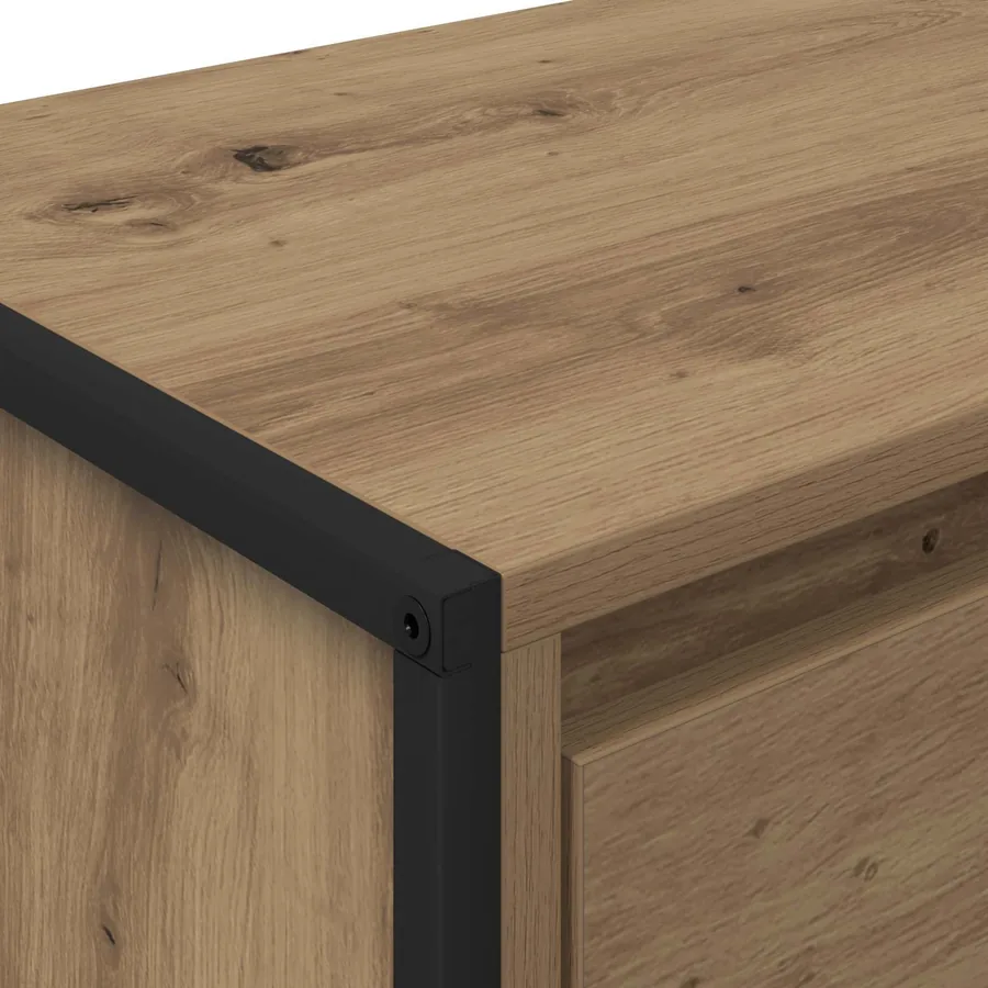 Meuble TV 100 x 36 x 49,5 cm Chêne artisan Bois d'ingénierie - 9