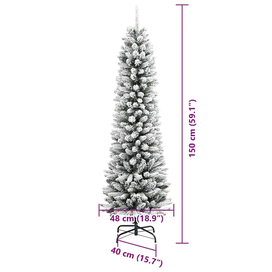 Sapin de Noël artificiel Blanc 150 cm PVC, métal et plastique - 16