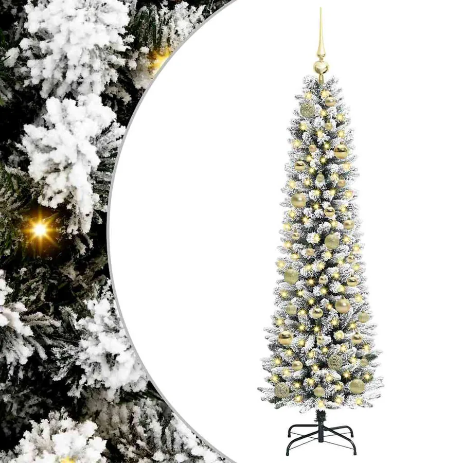 Sapin de Noël artificiel Blanc 150 cm PVC, métal et plastique - 2