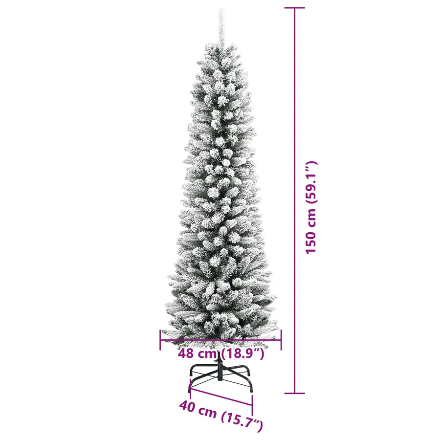Sapin de Noël artificiel Blanc 150 cm PVC, métal et plastique - 16