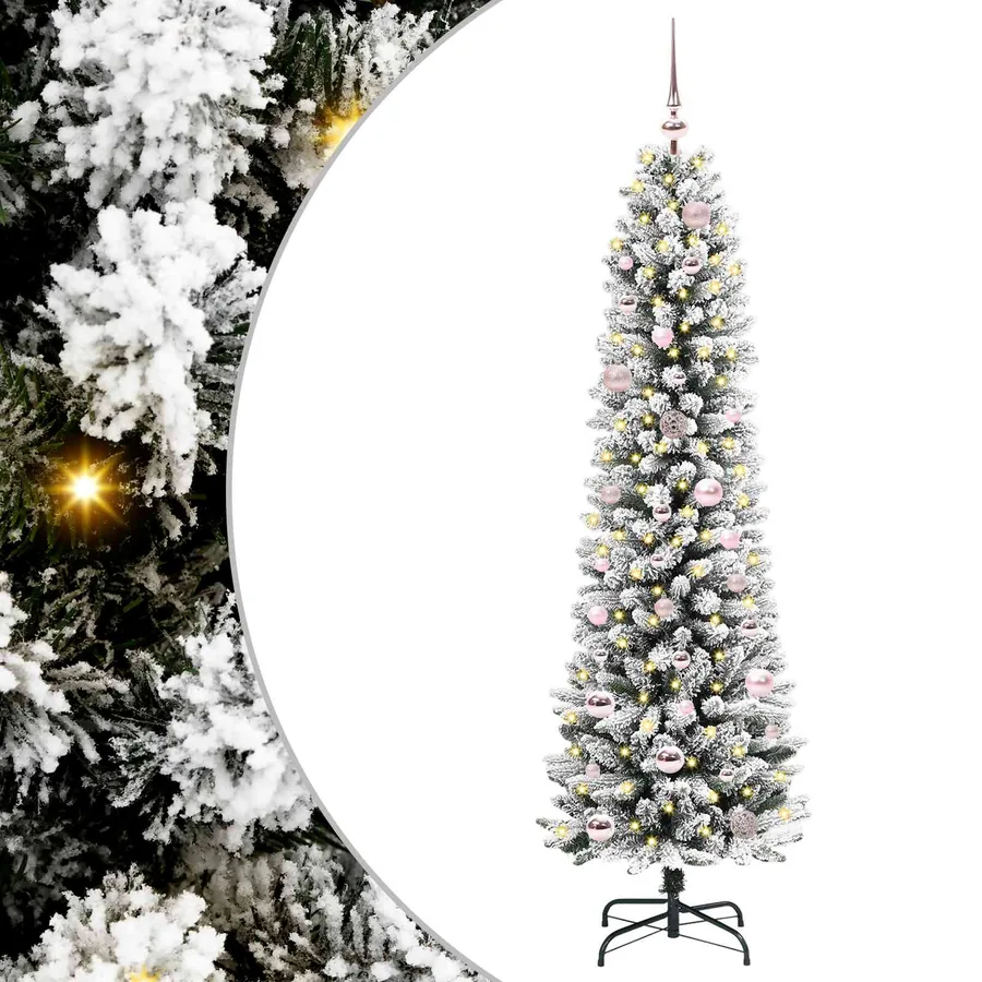 Sapin de Noël artificiel Blanc 150 cm PVC, métal et plastique - 2
