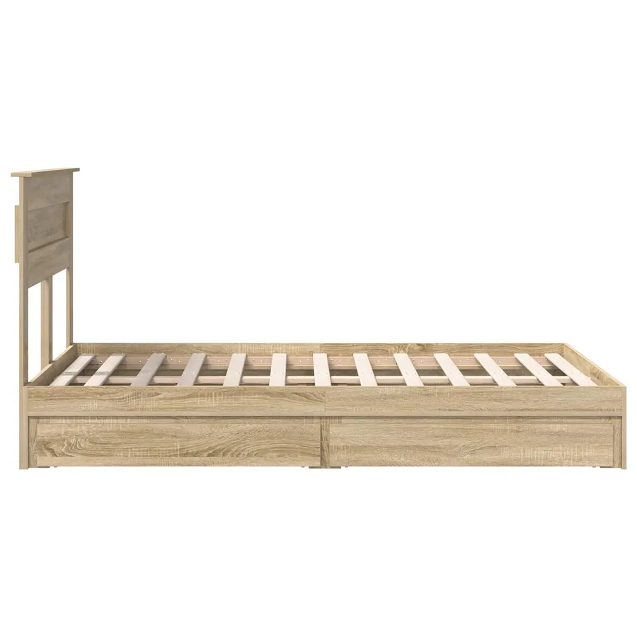 Lit de Rangement Chêne Sonoma 120 x 200 cm Bois d'ingénierie - 9