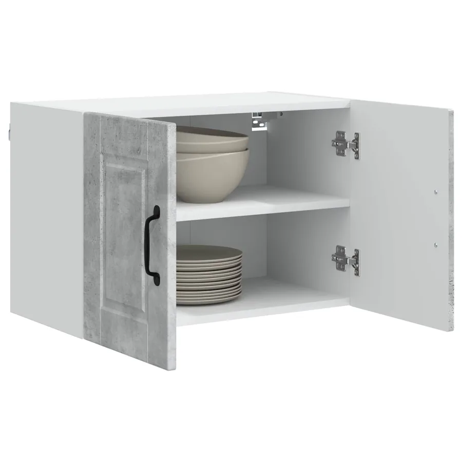 Meuble mural PORTO 2 pcs Gris béton 60 x 31 x 40 cm - 3