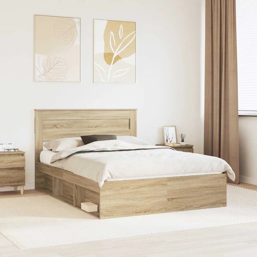 Cadre de lit Sonoma 140 x 200 cm Bois de pin massif