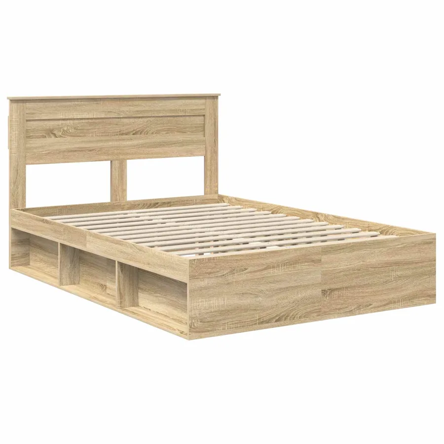 Cadre de lit Sonoma 140 x 200 cm Bois de pin massif - 4