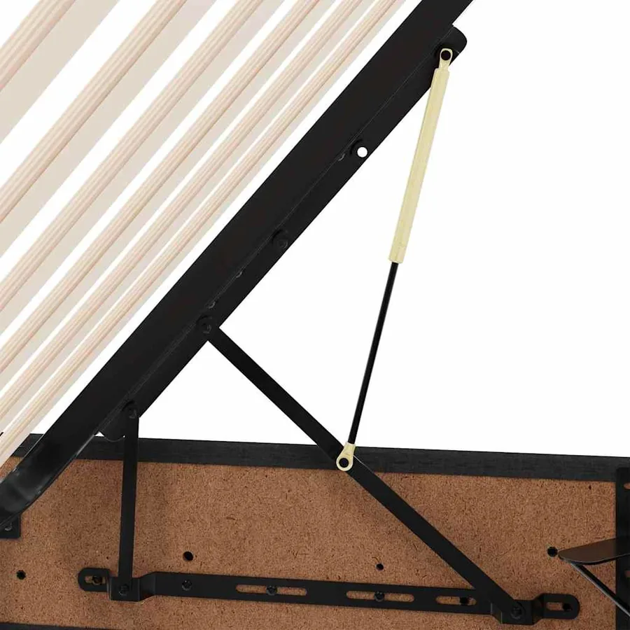 Lit avec rangement et matelas avec matelas Noir 140 x 200 cm - 13