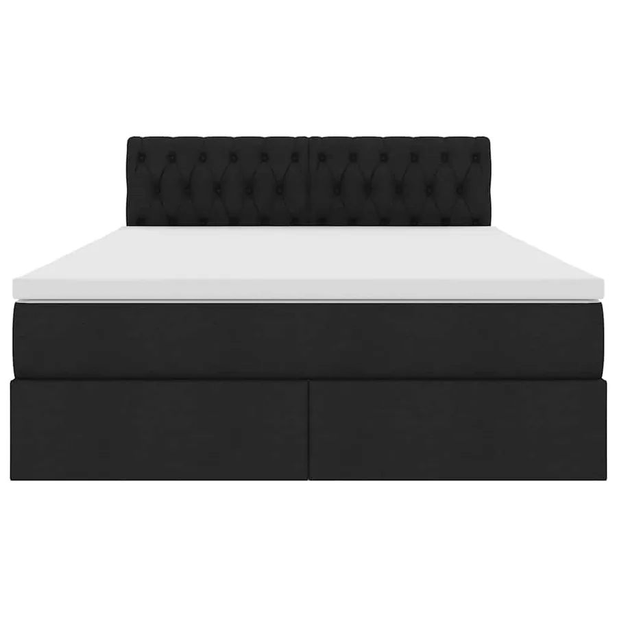 Lit avec rangement et matelas avec matelas Noir 140 x 200 cm - 7