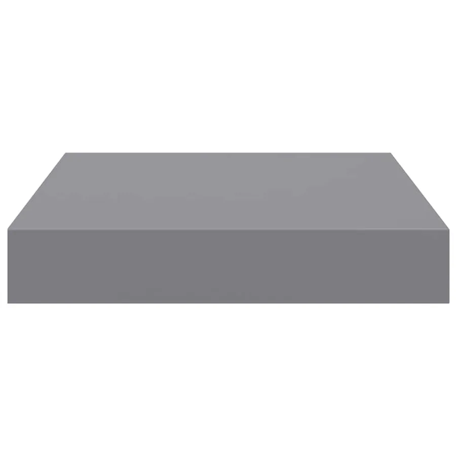 Floating wall shelves 2 pcs grey 23x23.5x3.8 cm MDF - 7