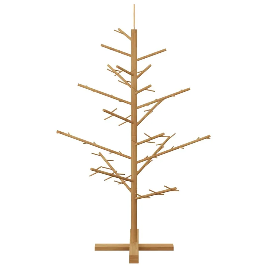 Arbre de Noël en bois Marron 125 cm Bois de pin massif - 6