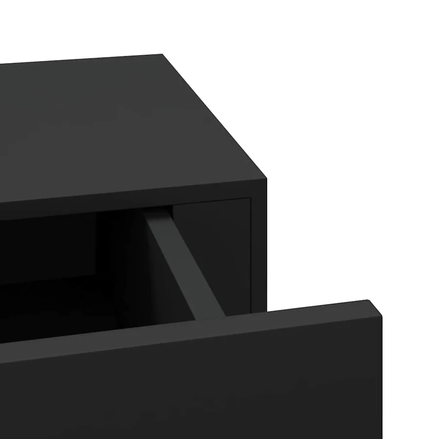 Étagères à tiroirs murales 2 pcs Noir 60x23,5x10 cm MDF - 10