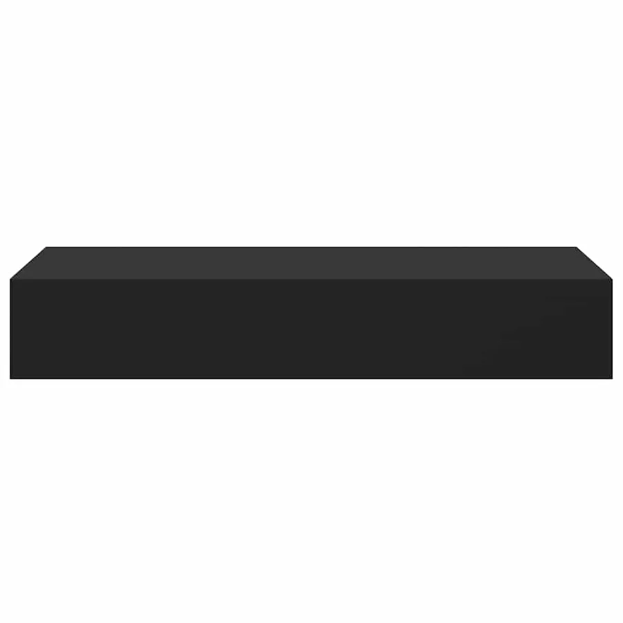 Wall drawer shelves 2 pcs Black 60x23.5x10 cm MDF - 7