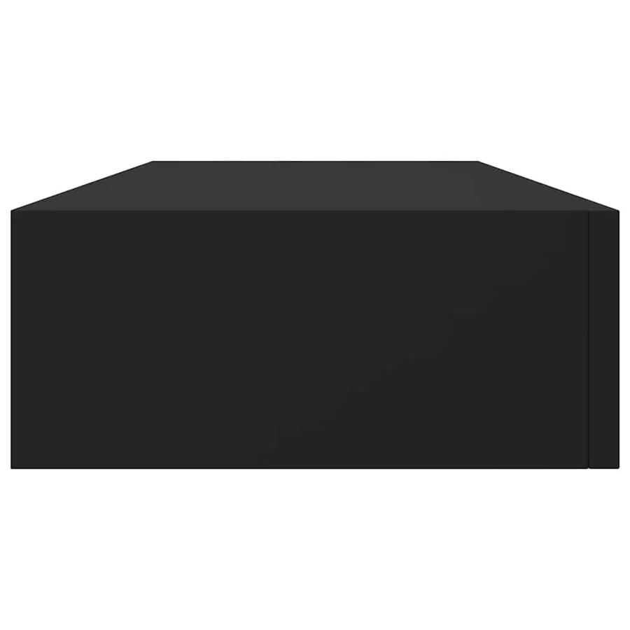 Étagères à tiroirs murales 2 pcs Noir 60x23,5x10 cm MDF - 8