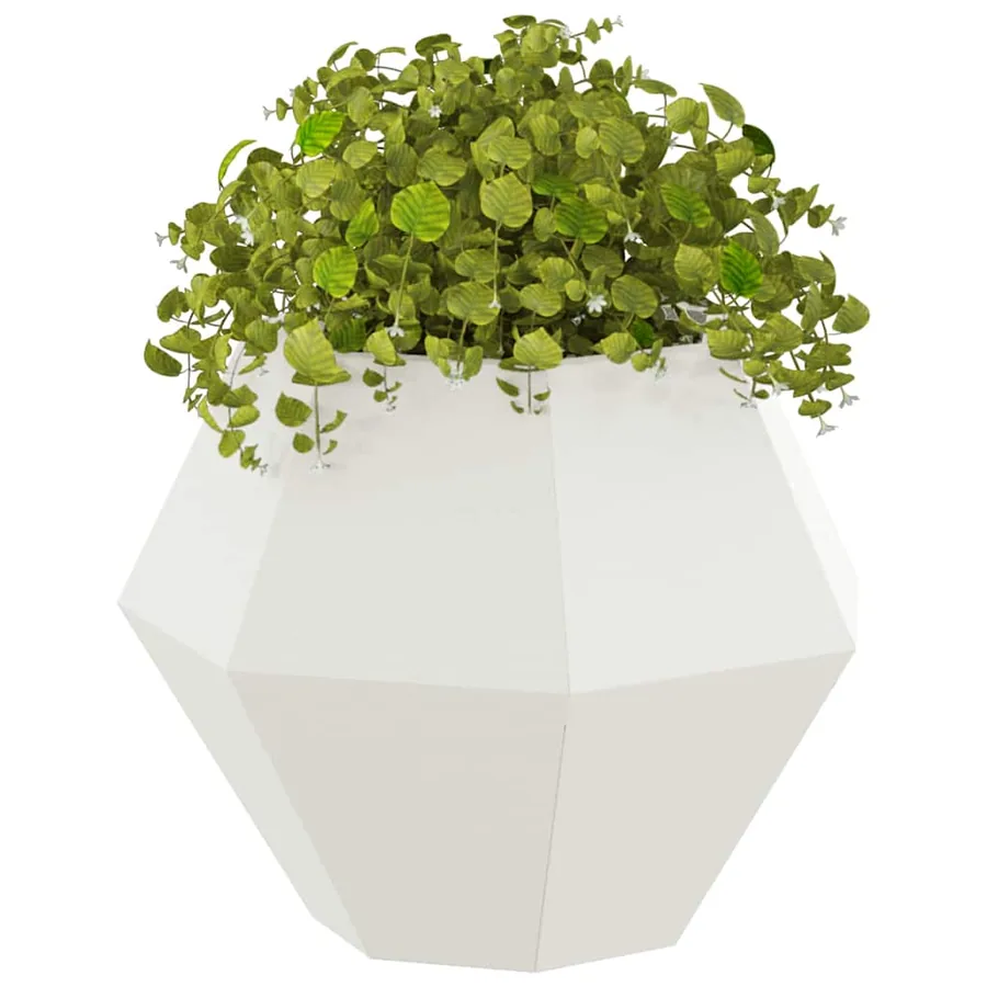 Jardinière Blanc 50 x 50 x 40 cm Acier - 3