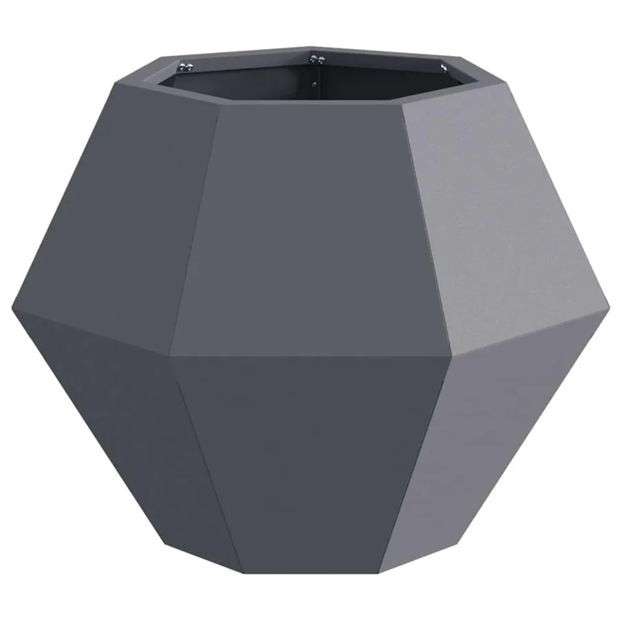 Jardinière Anthracite 50 x 50 x 40 cm Acier - 5
