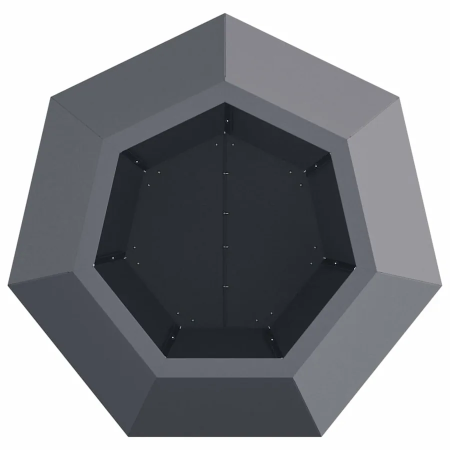 Jardinière Anthracite 50 x 50 x 40 cm Acier - 6