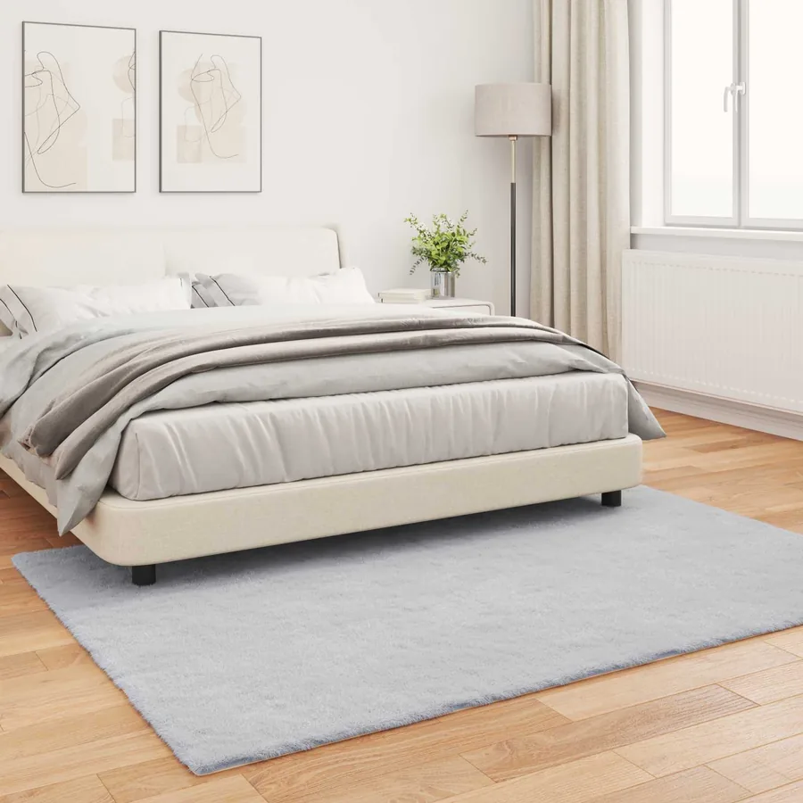 Tapis antidérapant en fausse de lapin OLITE Gris 140 x 200 cm - 4