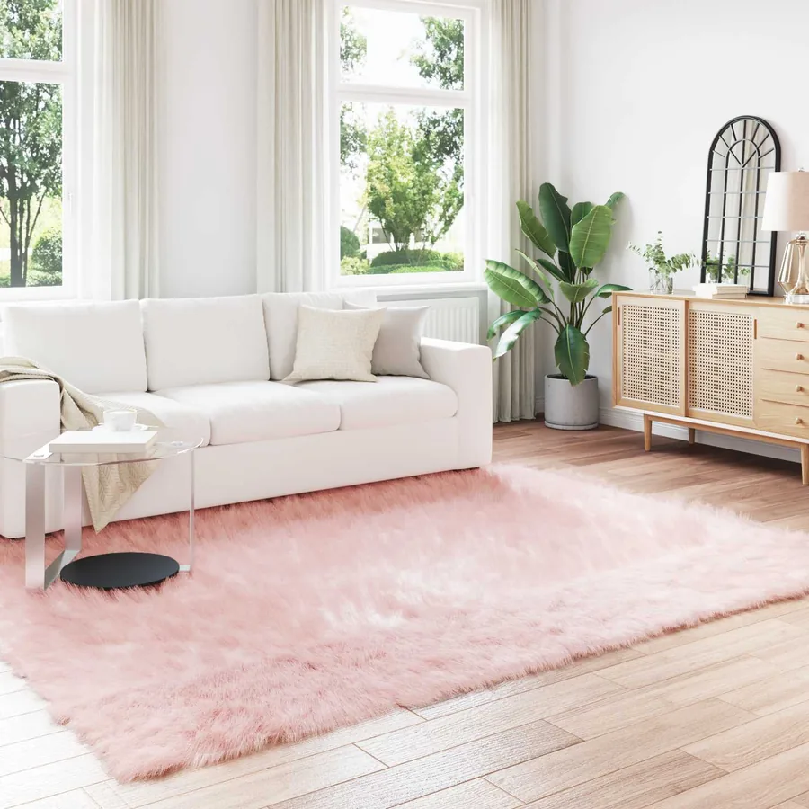 Tapis en fausse TAFALLA Rose 200 x 280 cm Polyester