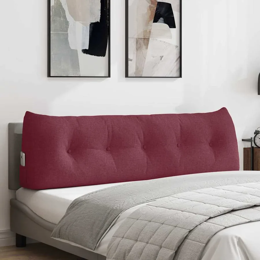 Coussin de Dos Bordeaux 160 x 24 x 50 cm tissu