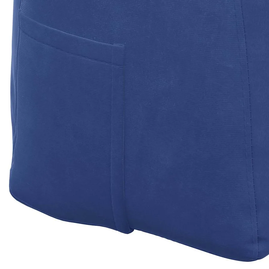 Coussin de Dos Bleu police 140 x 24 x 50 cm Velours - 9