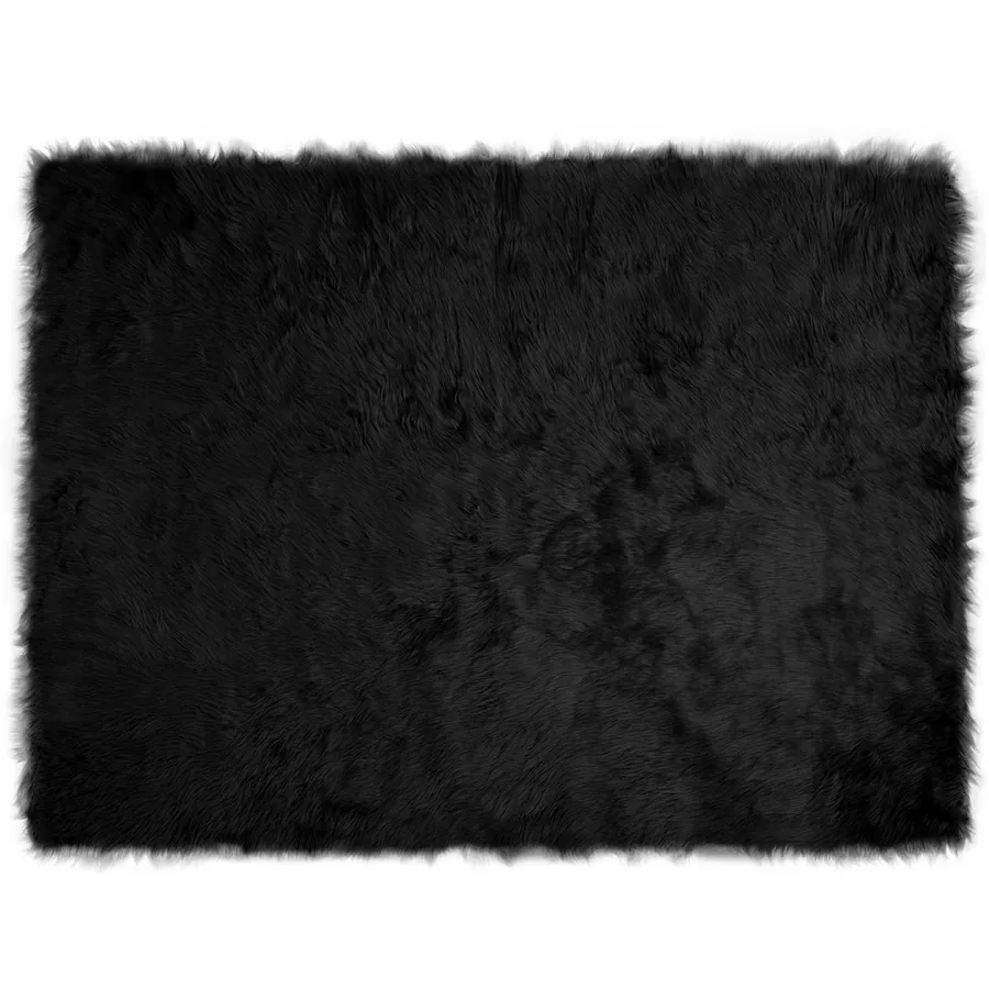 Tapis en fausse TAFALLA Noir 160 x 230 cm Polyester - 2