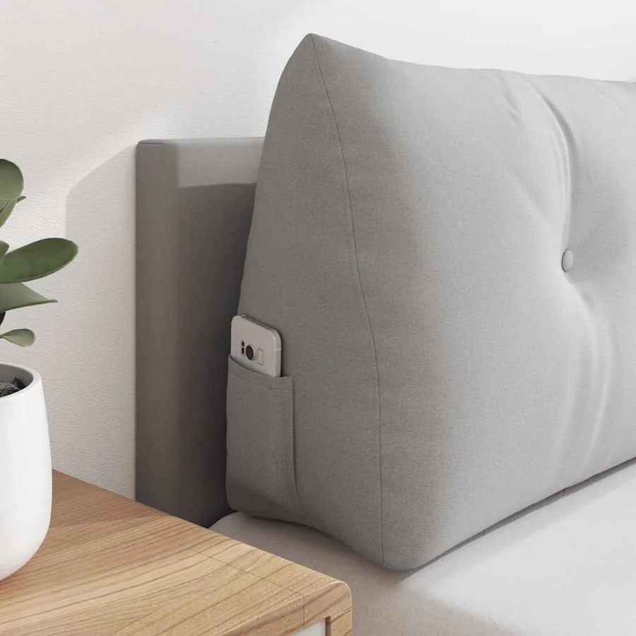 Coussin de Dos Gris nuage 140 x 24 x 50 cm tissu - 5