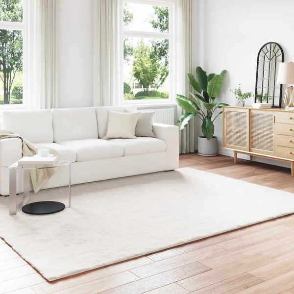 Tapis antidérapant en fausse de lapin OLITE Crème 240 x 340 cm