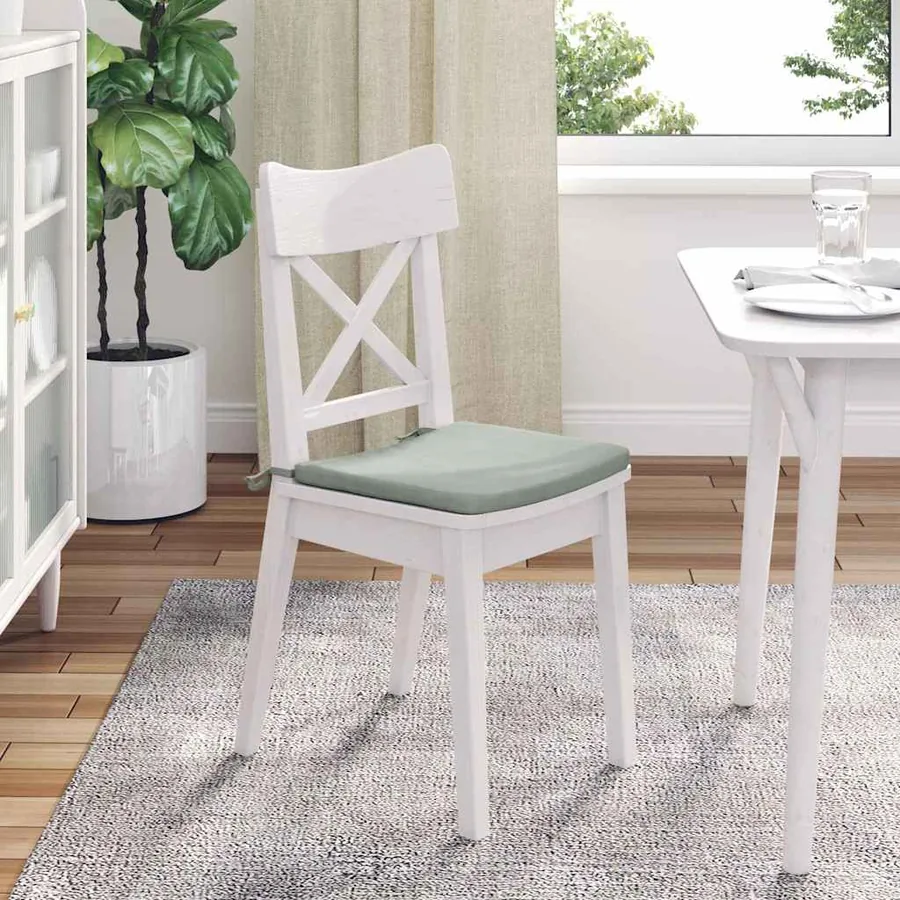 Coussins de siège 4 pcs Gris clair 40 x 40 x 3 cm Velours - 4