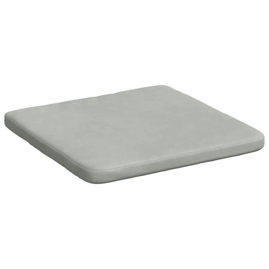 Coussins de siège 4 pcs Gris clair 40 x 40 x 3 cm Velours - 5